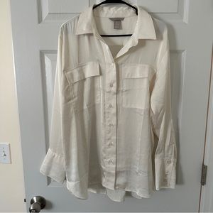 H&M Satin Button-Up Top